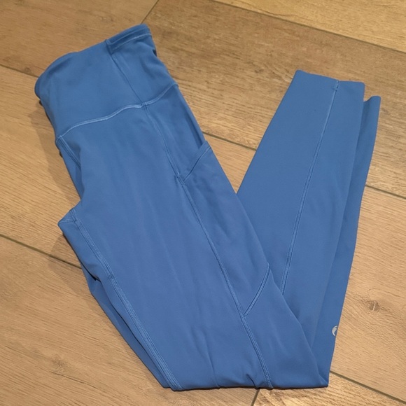 Blue Leggings. Lululemon. Pockets. Size 6. No flaws. - Picture 1 of 3